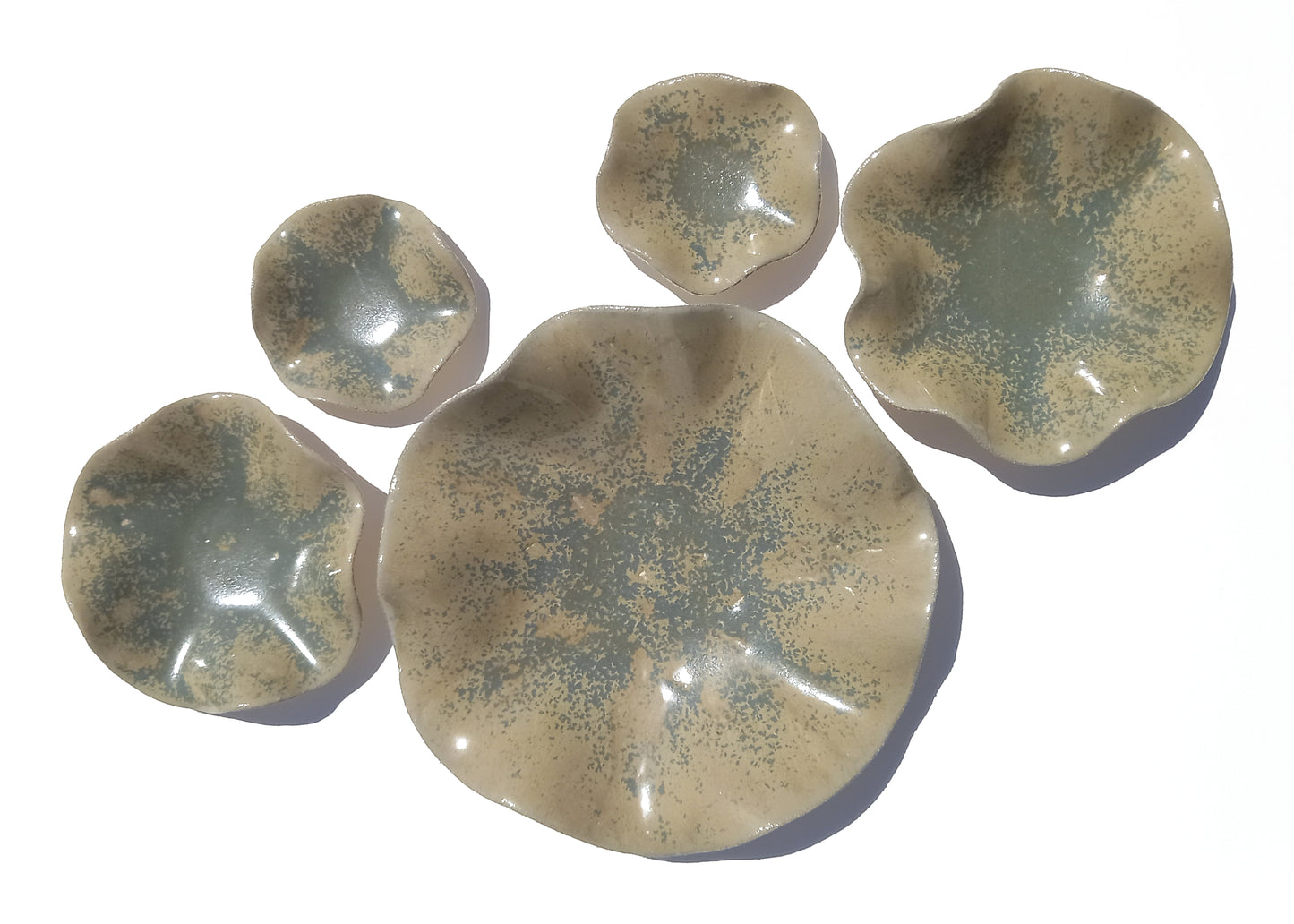 Muted Sage Green Porcelain Art Sculpture: Custom Ceramic Wall Decor, Made to Order