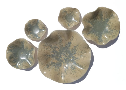 Muted Sage Green Porcelain Art Sculpture: Custom Ceramic Wall Decor, Made to Order