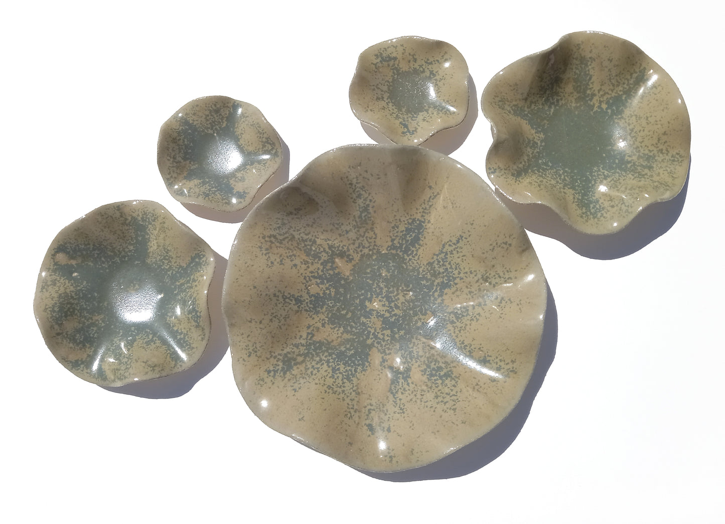 Muted Sage Green Porcelain Art Sculpture: Custom Ceramic Wall Decor, Made to Order