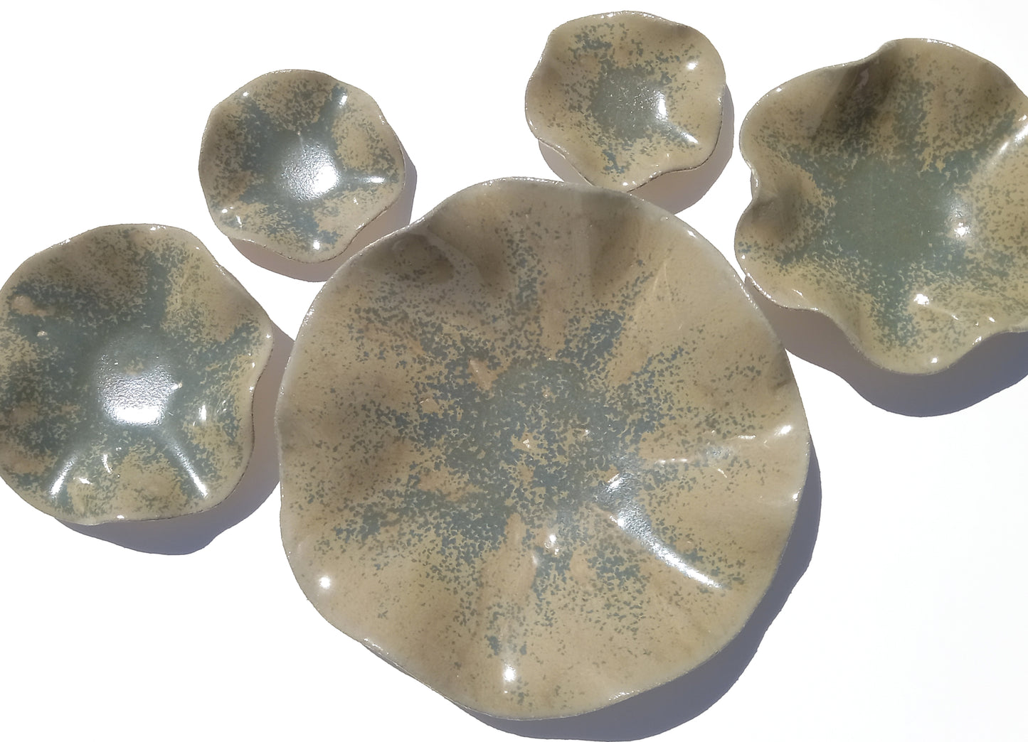 Muted Sage Green Porcelain Art Sculpture: Custom Ceramic Wall Decor, Made to Order