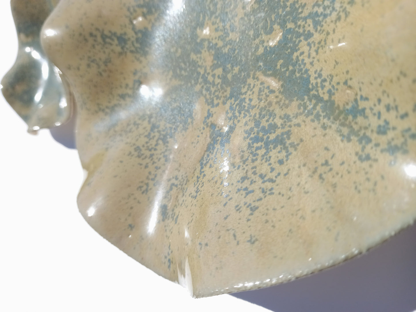 Muted Sage Green Porcelain Art Sculpture: Custom Ceramic Wall Decor, Made to Order