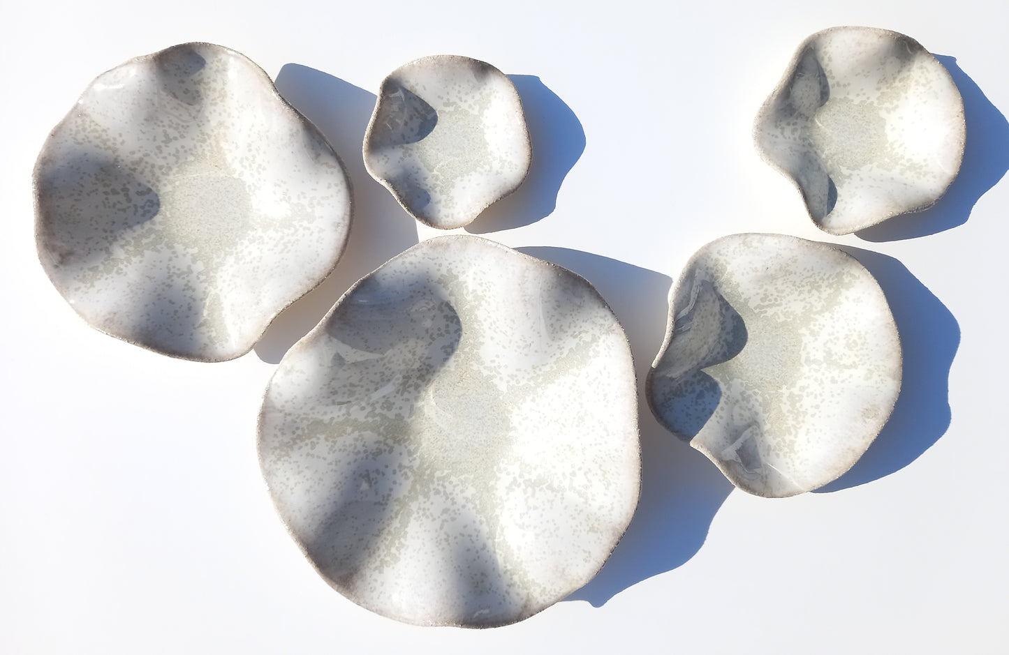 Alabaster Speckle White Porcelain Art Sculpture: Oatmeal Custom Ceramic Wall Decor, Made to Order