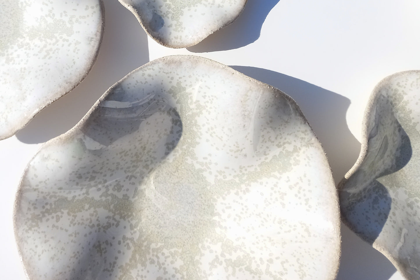 Alabaster Speckle White Porcelain Art Sculpture: Oatmeal Custom Ceramic Wall Decor, Made to Order