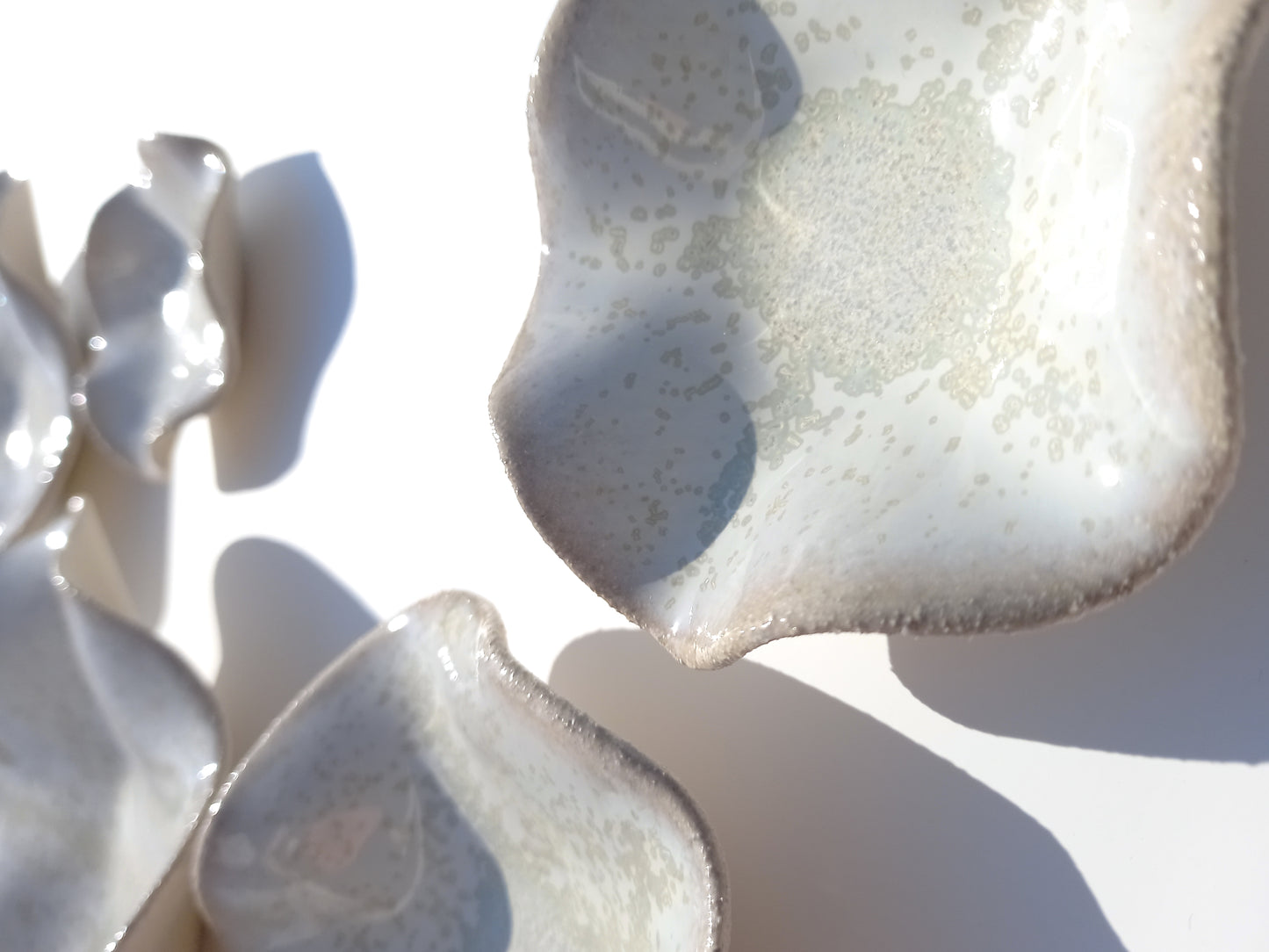 Alabaster Speckle White Porcelain Art Sculpture: Oatmeal Custom Ceramic Wall Decor, Made to Order
