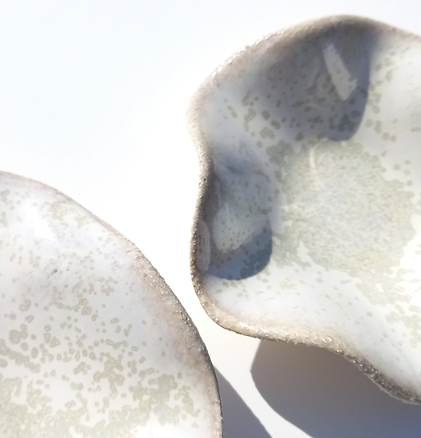 Alabaster Speckle White Porcelain Art Sculpture: Oatmeal Custom Ceramic Wall Decor, Made to Order