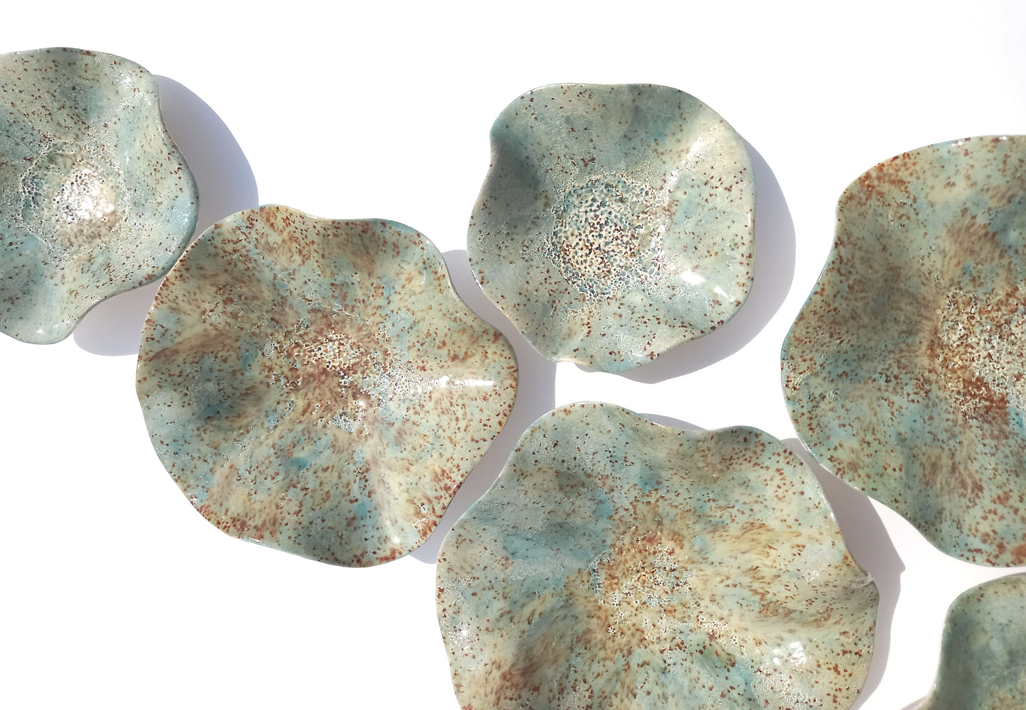 Sage Green and Rust Ceramic Wall Art: Art Installation Sculpture, Made to Order