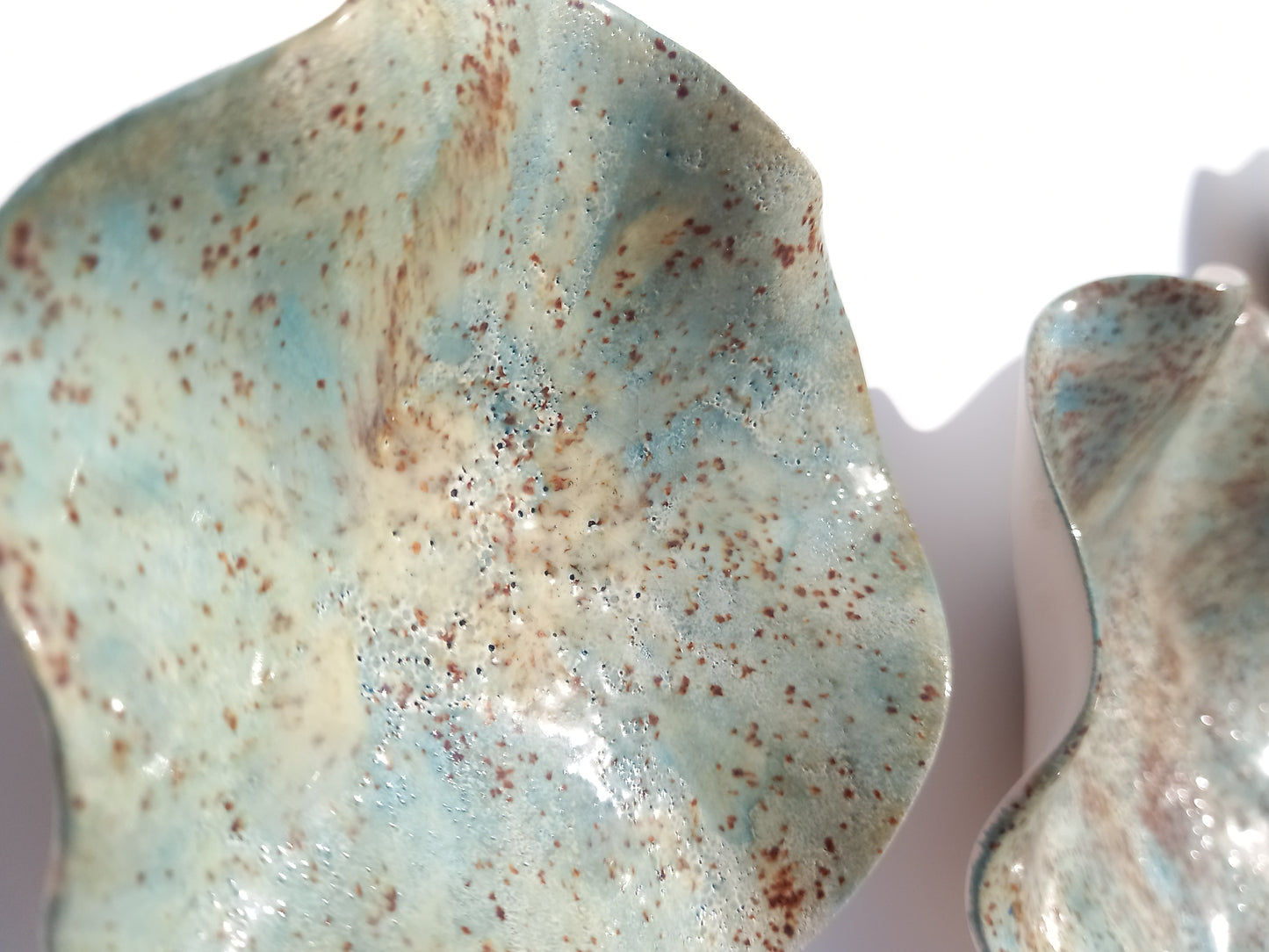 Sage Green and Rust Ceramic Wall Art: Art Installation Sculpture, Made to Order