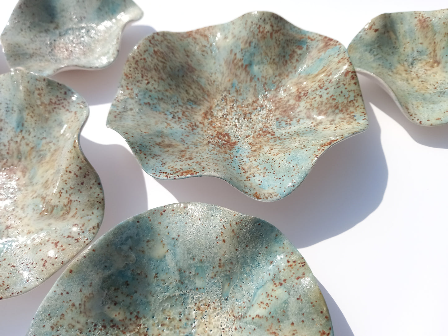 Sage Green and Rust Ceramic Wall Art: Art Installation Sculpture, Made to Order