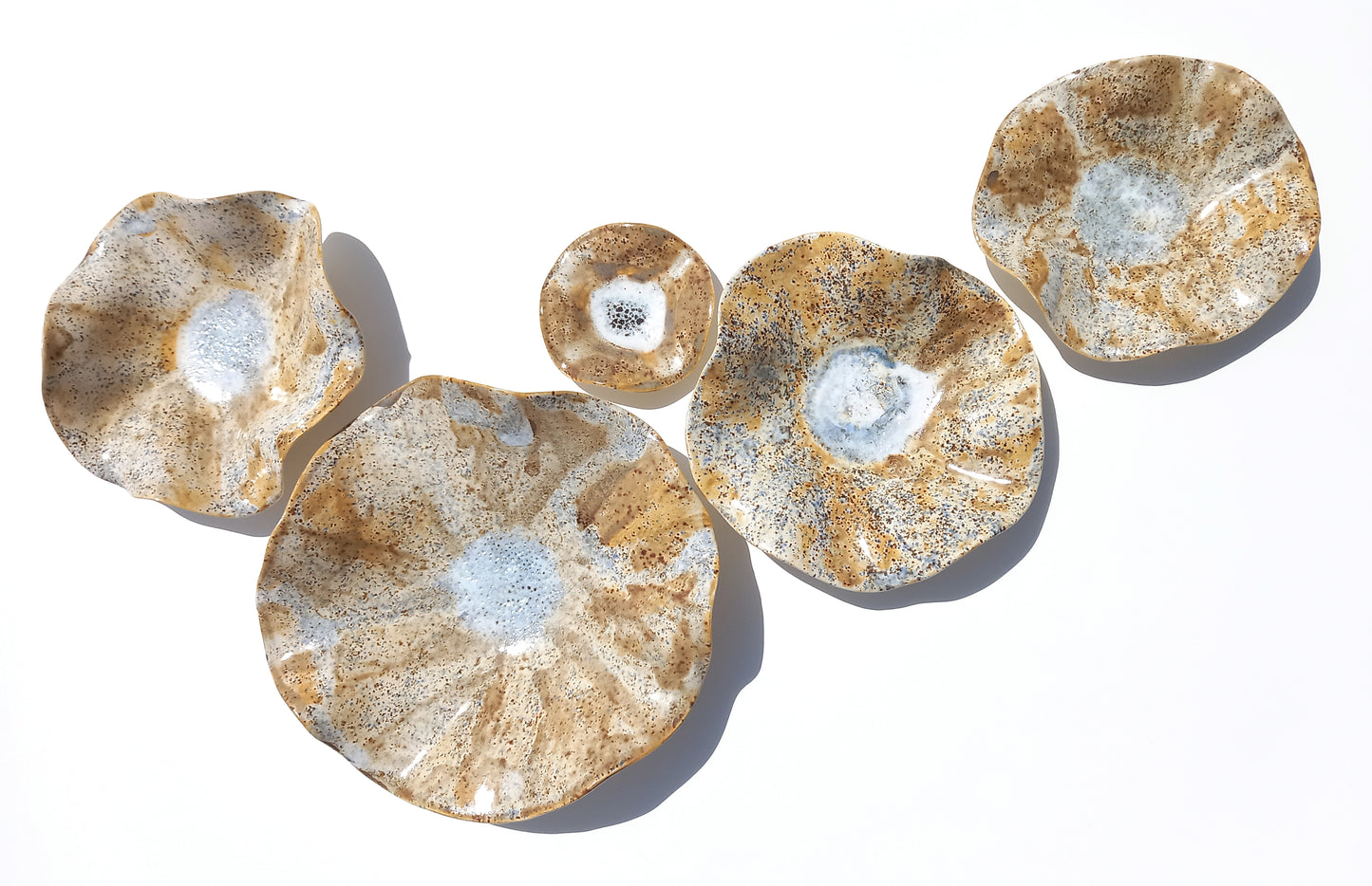 Honey, Blue and White Porcelain Art Sculpture: Custom Ceramic Wall Decor, Made to Order