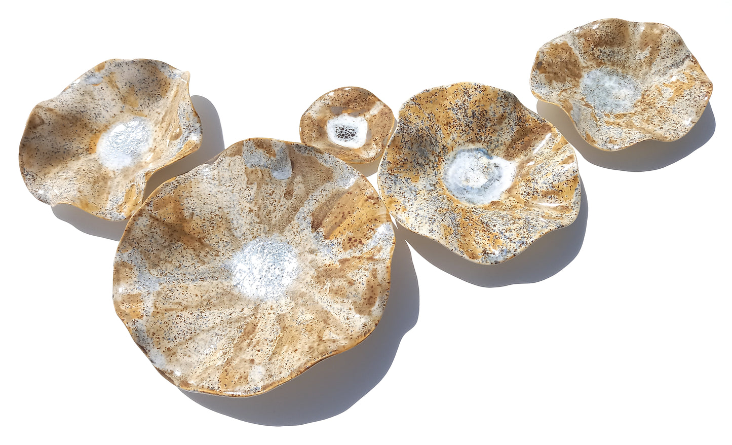 Honey, Blue and White Porcelain Art Sculpture: Custom Ceramic Wall Decor, Made to Order