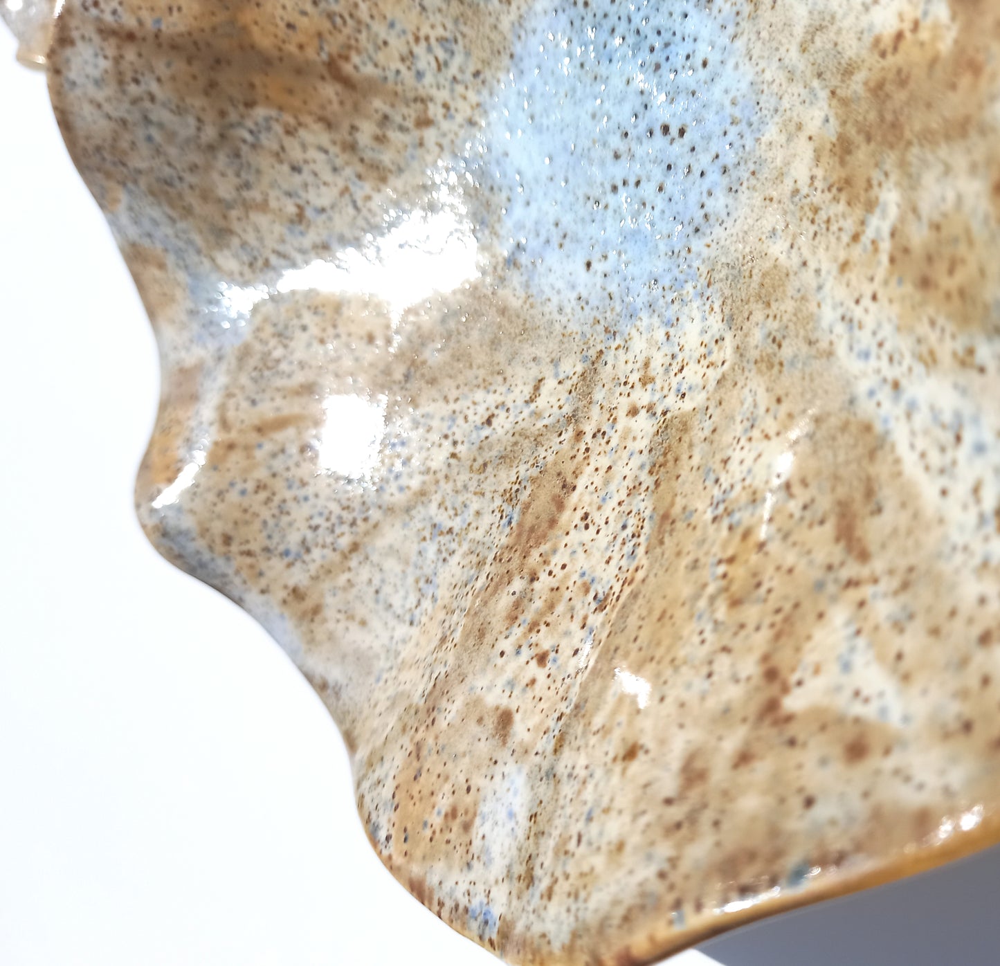 Honey, Blue and White Porcelain Art Sculpture: Custom Ceramic Wall Decor, Made to Order