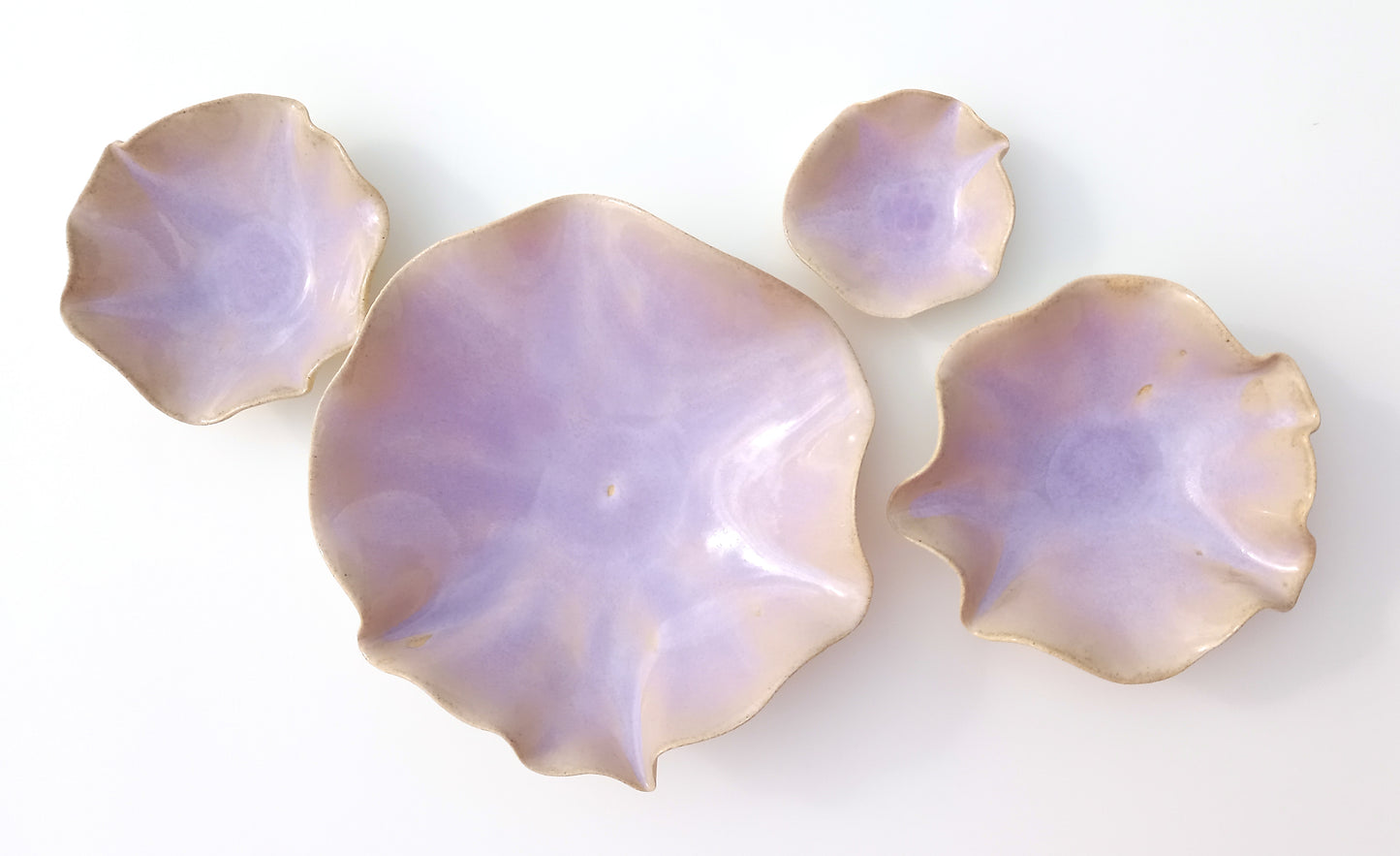 Lavender Porcelain Art Sculpture: Violet Ceramic Wall Decor, Made to Order