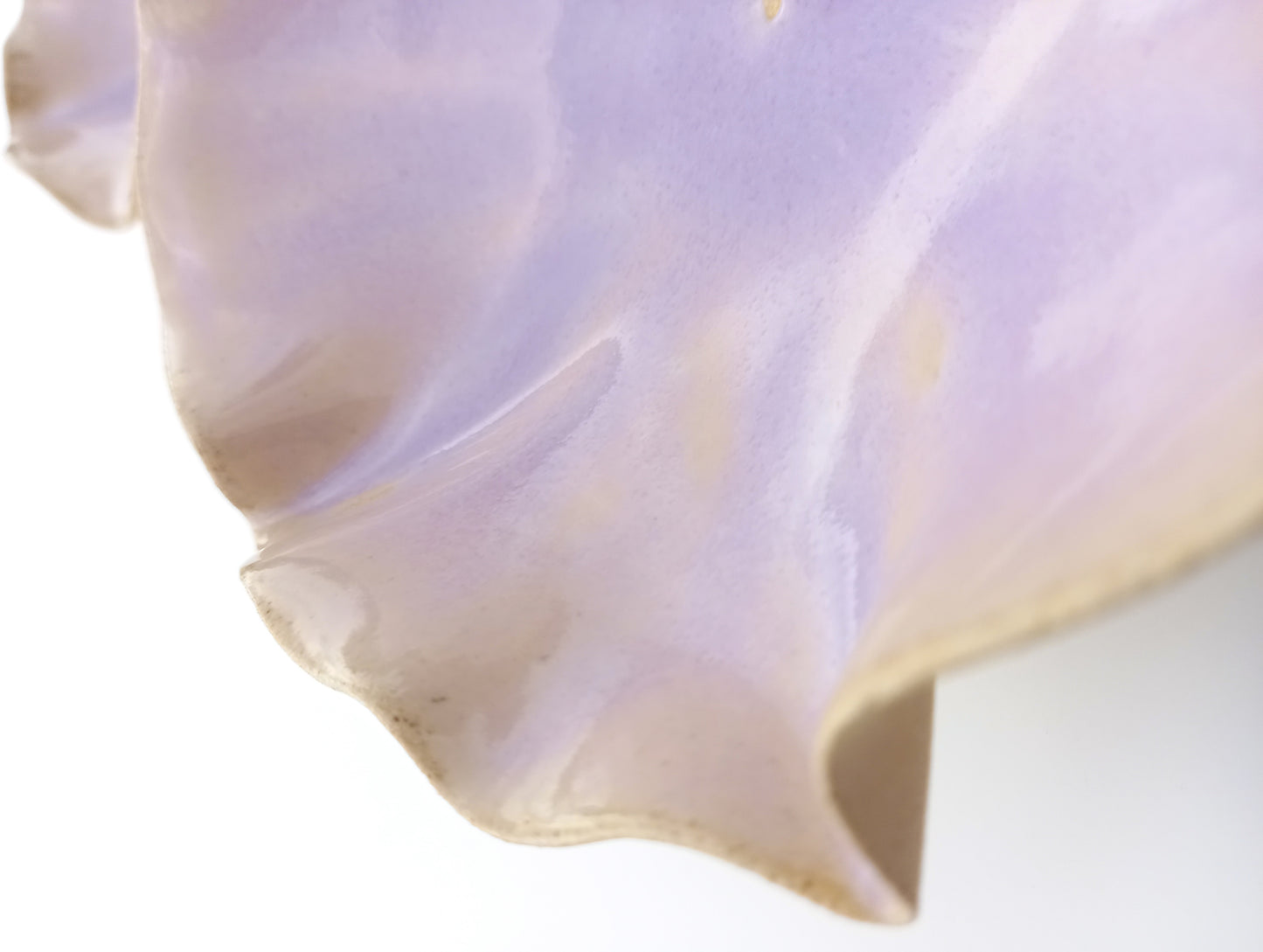 Lavender Porcelain Art Sculpture: Violet Ceramic Wall Decor, Made to Order