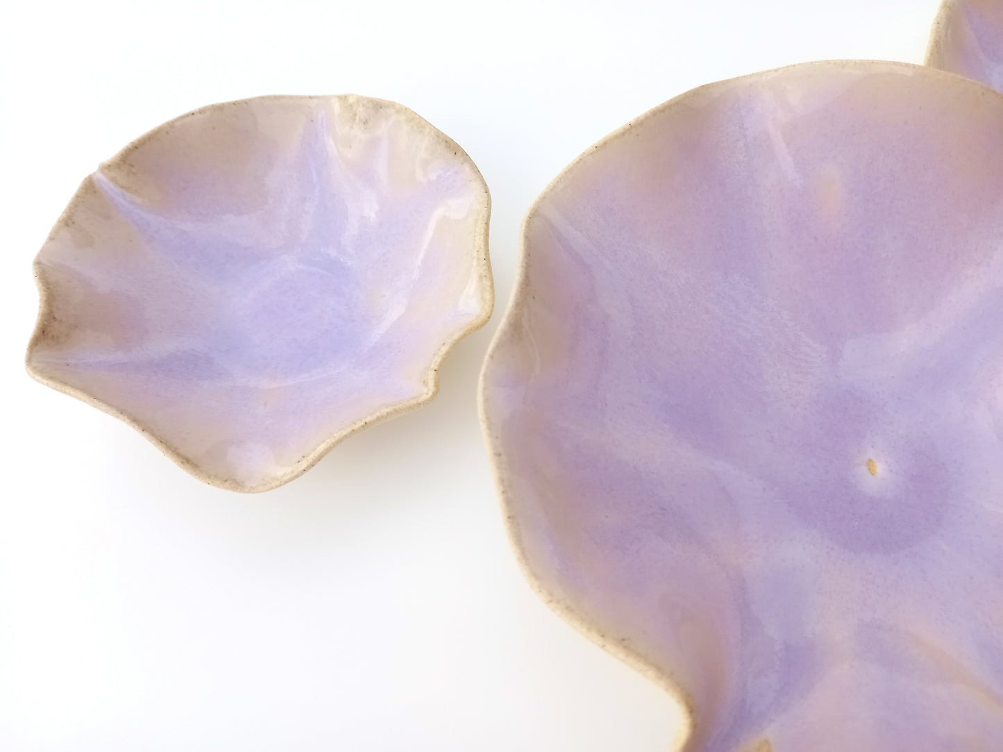 Lavender Porcelain Art Sculpture: Violet Ceramic Wall Decor, Made to Order