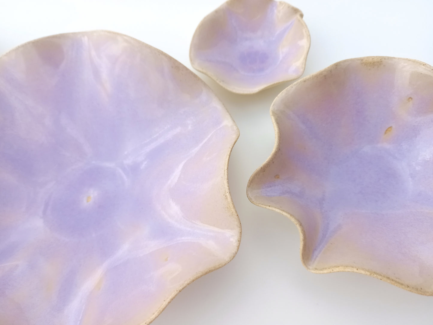 Lavender Porcelain Art Sculpture: Violet Ceramic Wall Decor, Made to Order