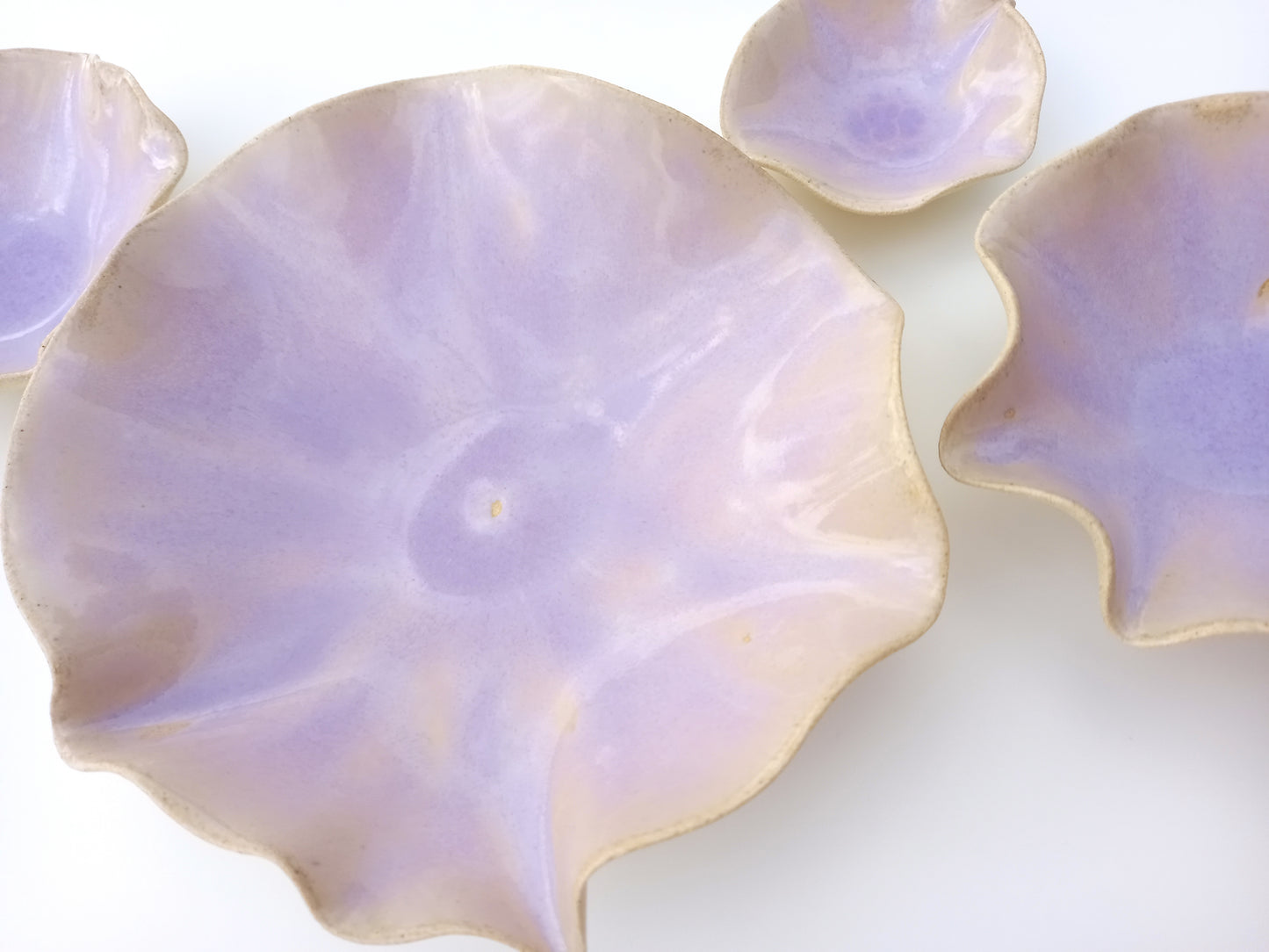 Lavender Porcelain Art Sculpture: Violet Ceramic Wall Decor, Made to Order