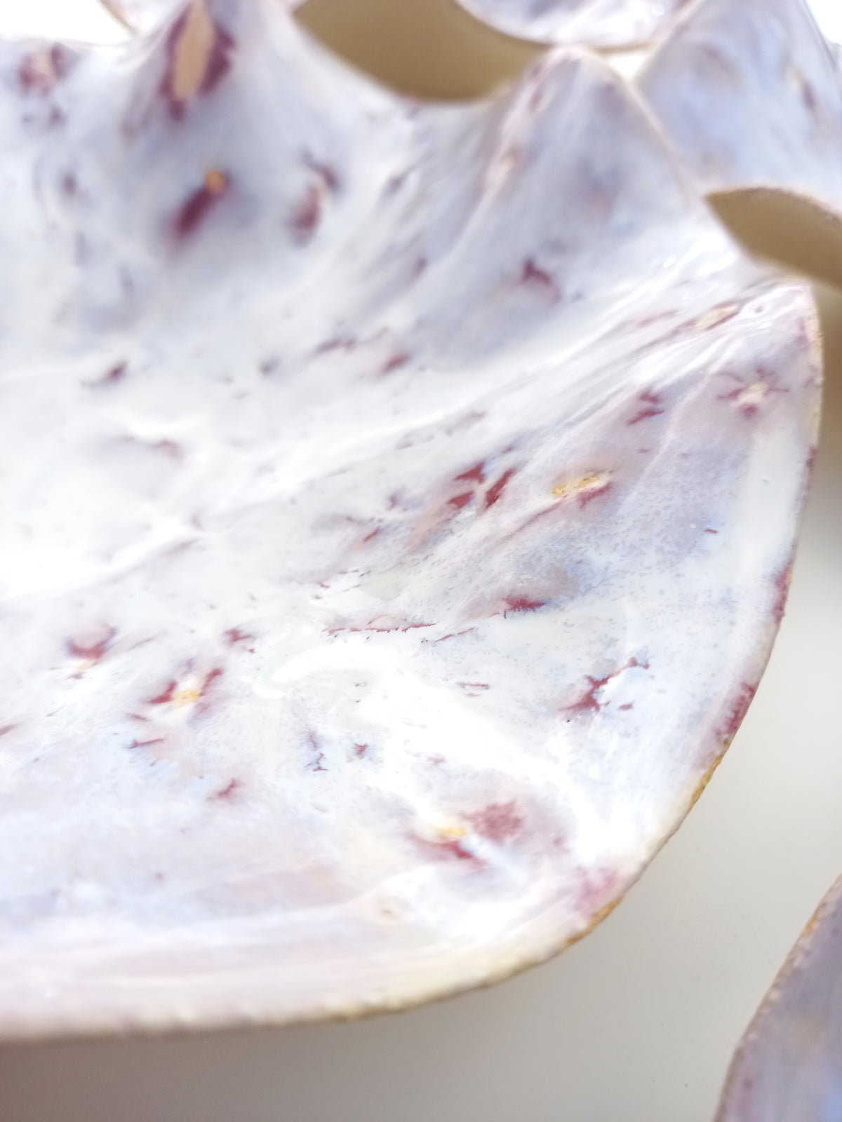 Heather Mauve and Opaline Wall Sculptures: Sculpted Ceramic Art - MADE TO ORDER
