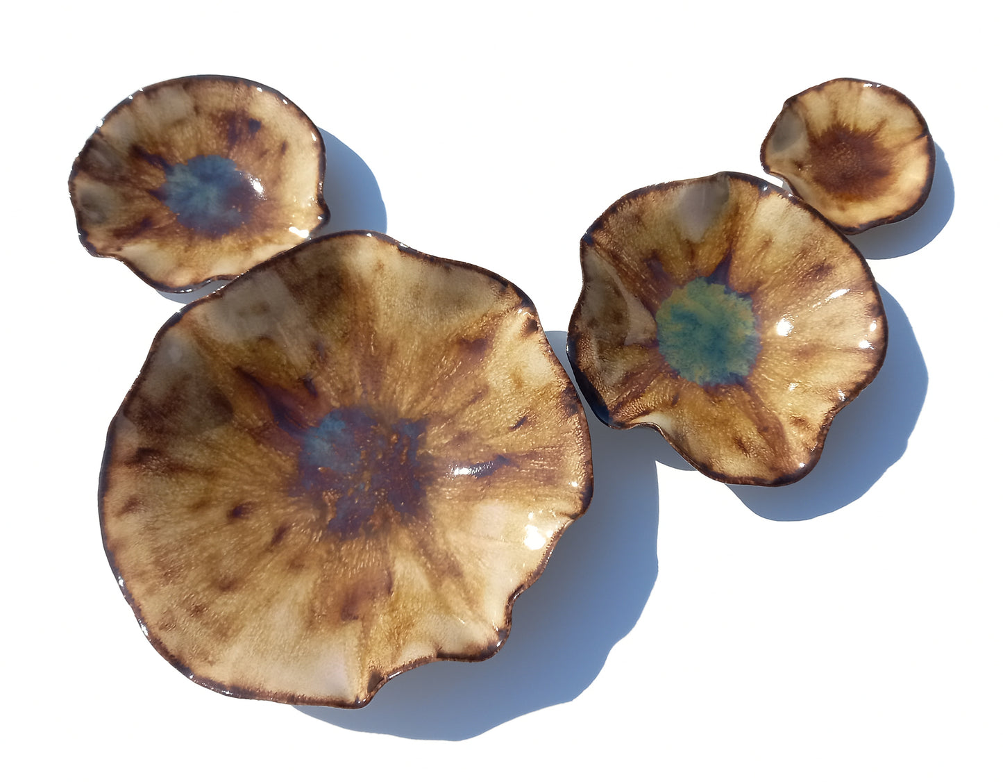 Amber Porcelain Art Sculpture: Ochre Ceramic Wall Decor, Made to Order