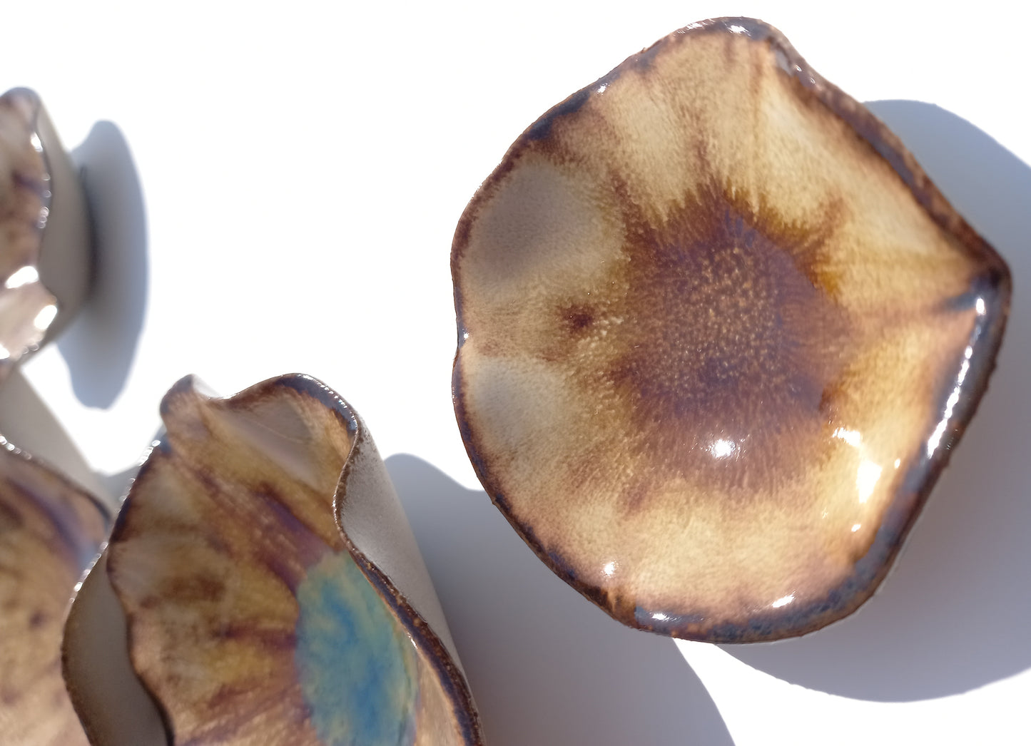 Amber Porcelain Art Sculpture: Ochre Ceramic Wall Decor, Made to Order