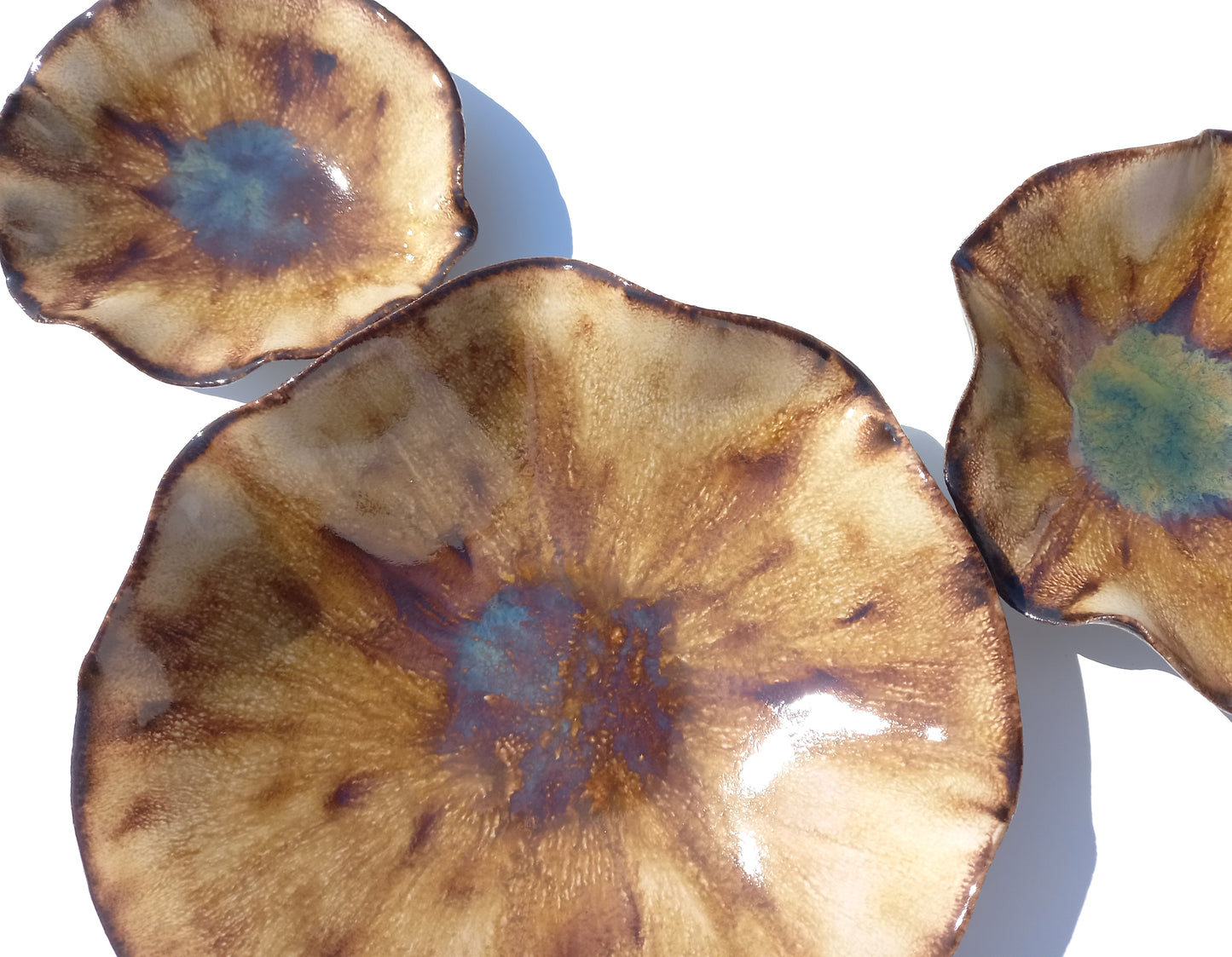 Amber Porcelain Art Sculpture: Ochre Ceramic Wall Decor, Made to Order