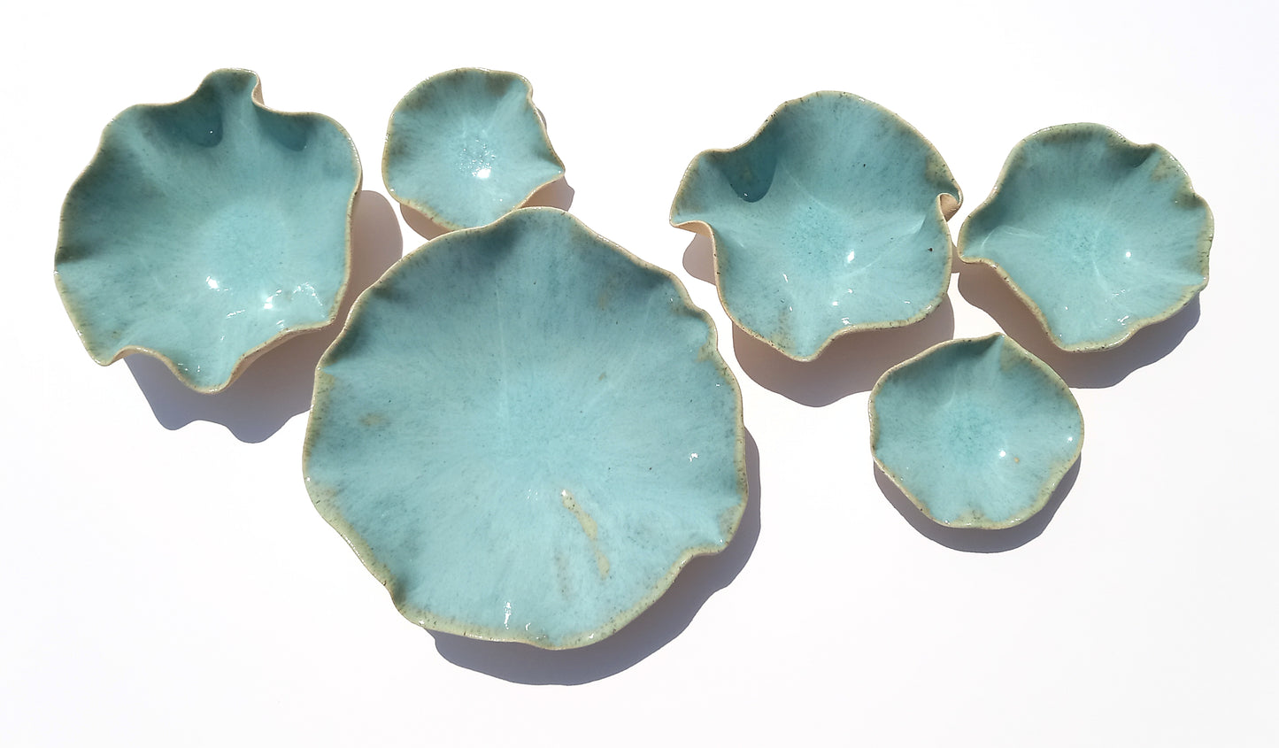 Robin Egg Blue Porcelain Art Sculpture: Earthy Turquoise Ceramic Wall Decor, Made to Order