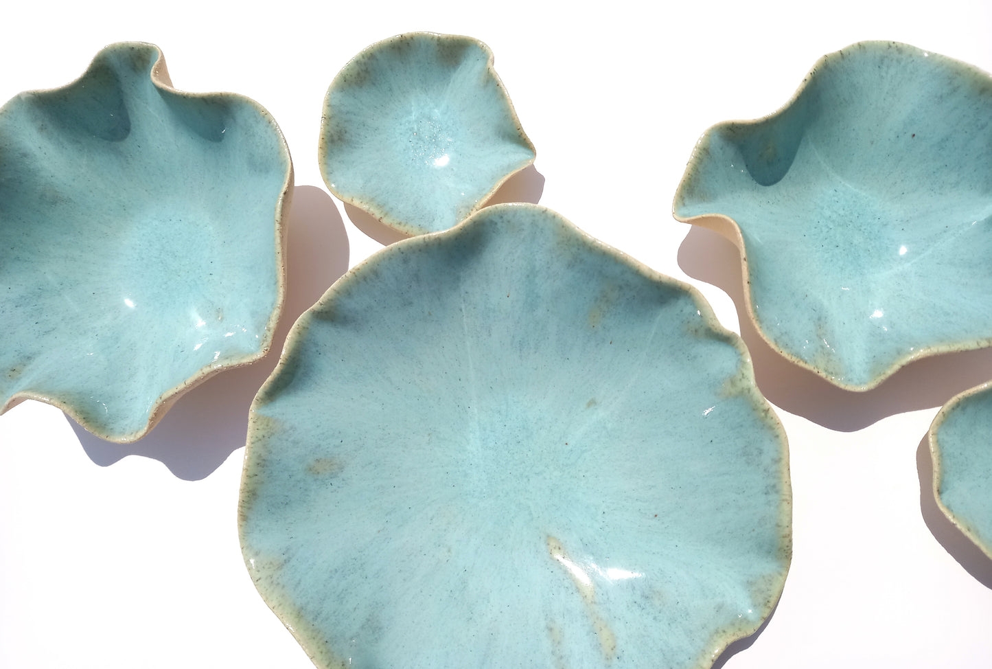 Robin Egg Blue Porcelain Art Sculpture: Earthy Turquoise Ceramic Wall Decor, Made to Order