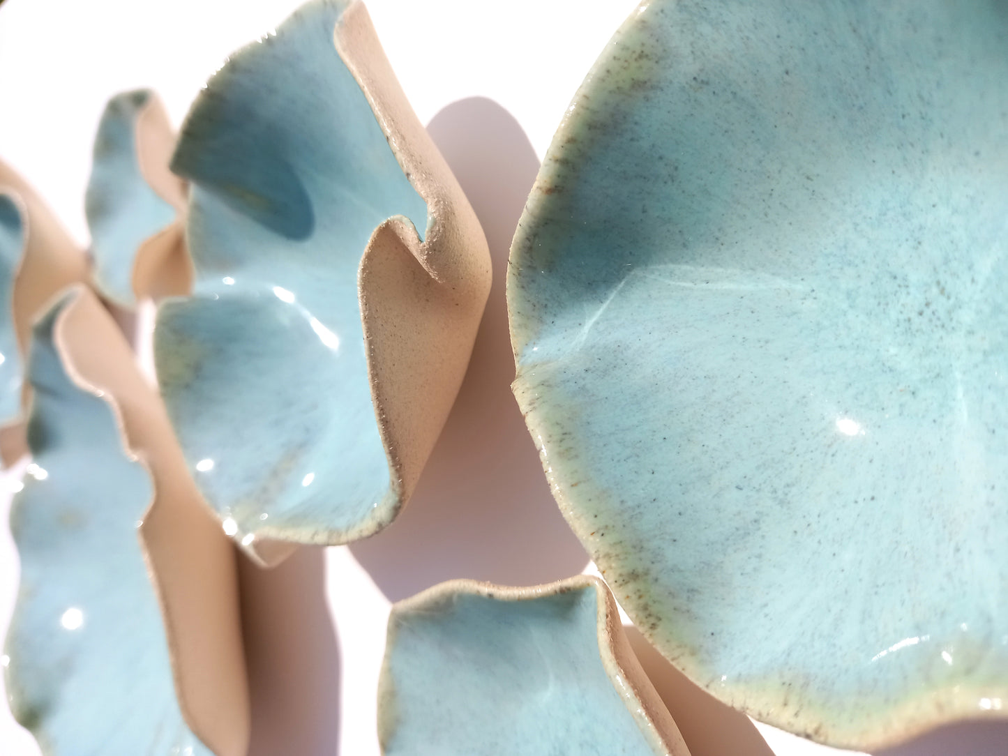 Robin Egg Blue Porcelain Art Sculpture: Earthy Turquoise Ceramic Wall Decor, Made to Order