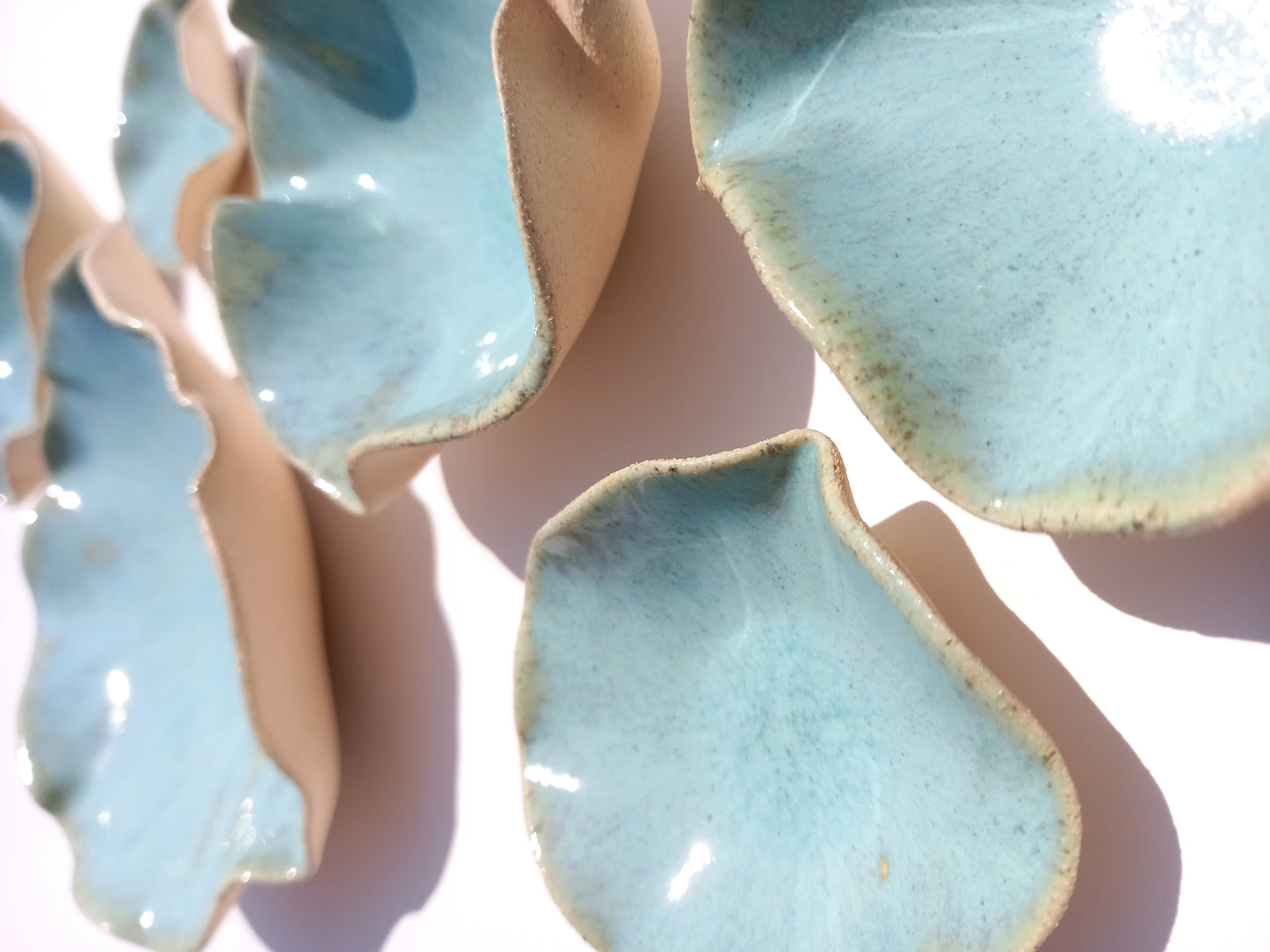 Robin Egg Blue Porcelain Art Sculpture: Earthy Turquoise Ceramic Wall Decor, Made to Order