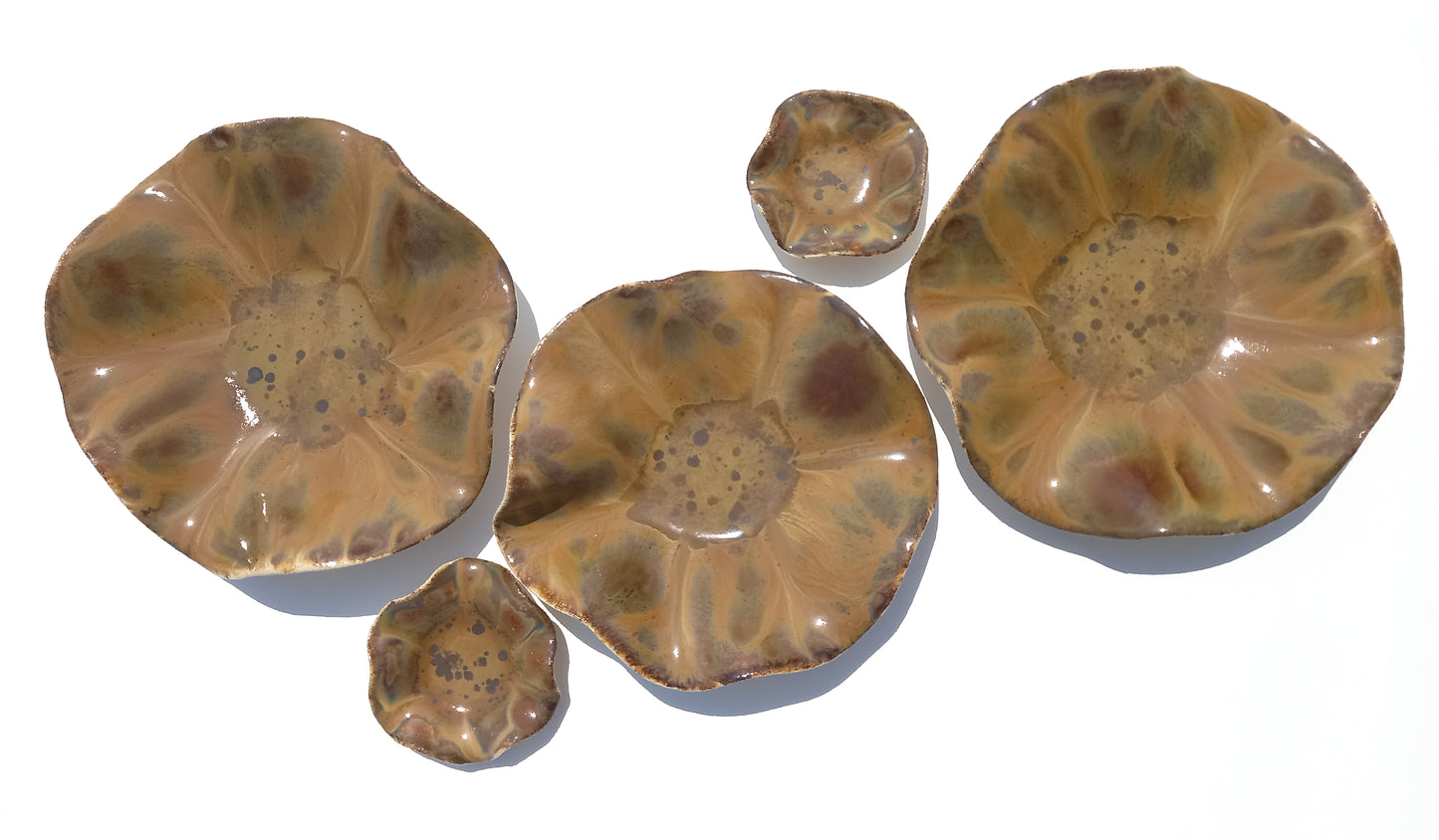 Amber, Honey and Ochre Porcelain Art Sculpture: Ceramic Wall Decor, Made to Order