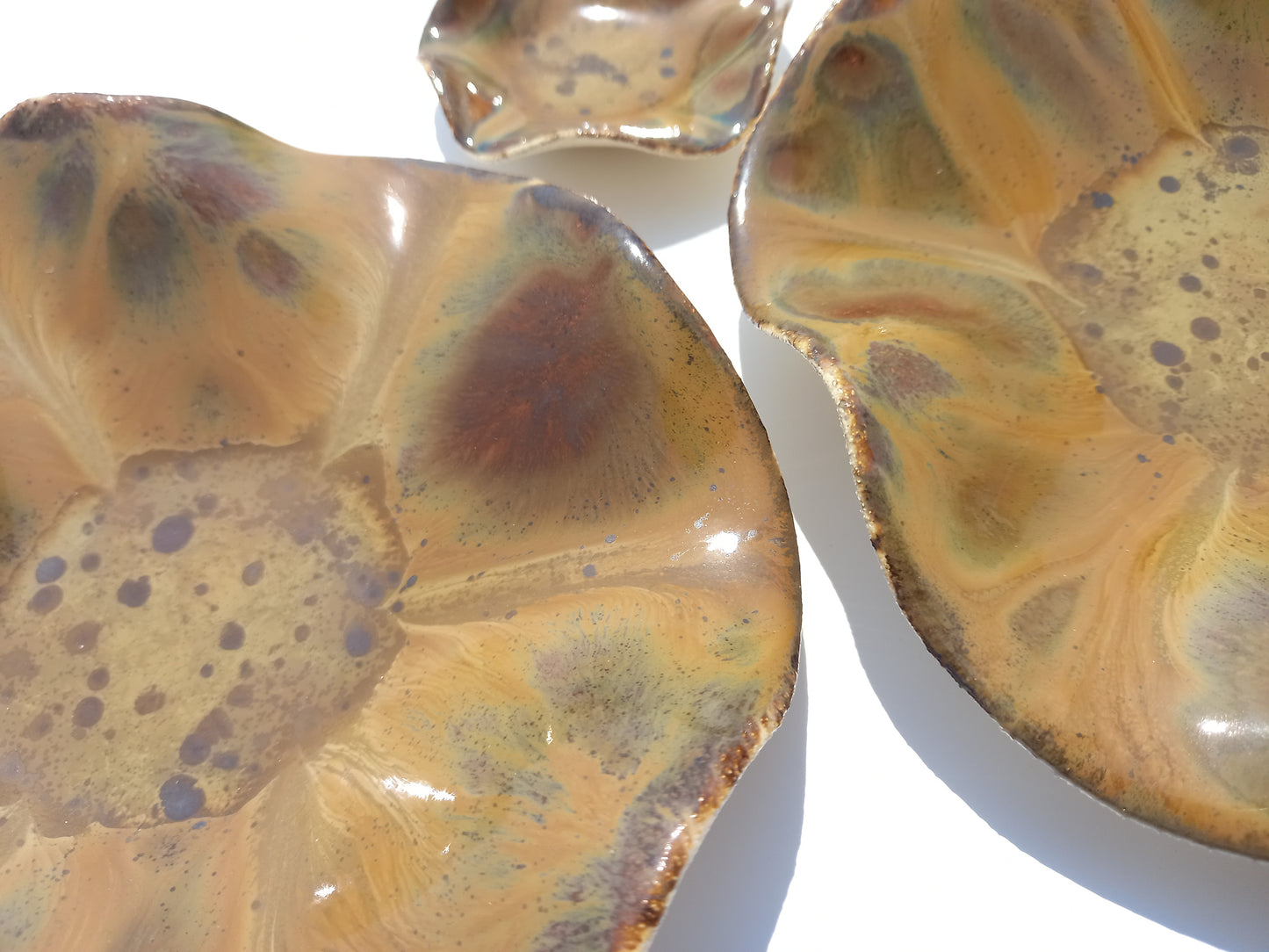 Amber, Honey and Ochre Porcelain Art Sculpture: Ceramic Wall Decor, Made to Order