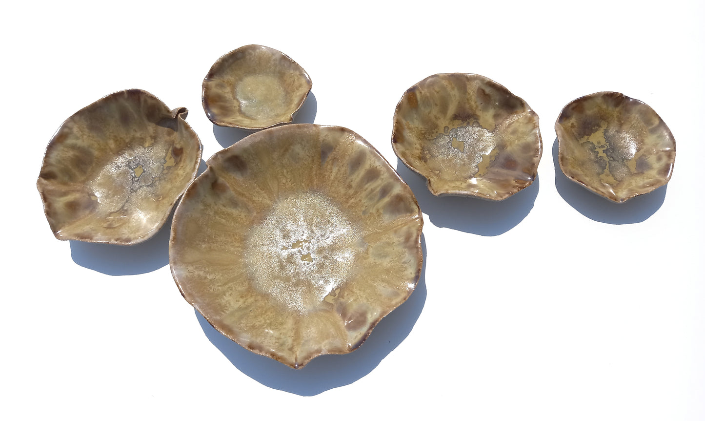 Ochre Porcelain Art Sculpture: Amber Ceramic Wall Decor, Made to Order