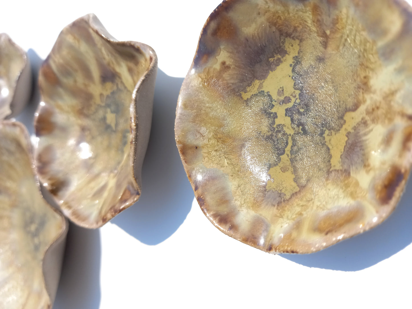 Ochre Porcelain Art Sculpture: Amber Ceramic Wall Decor, Made to Order
