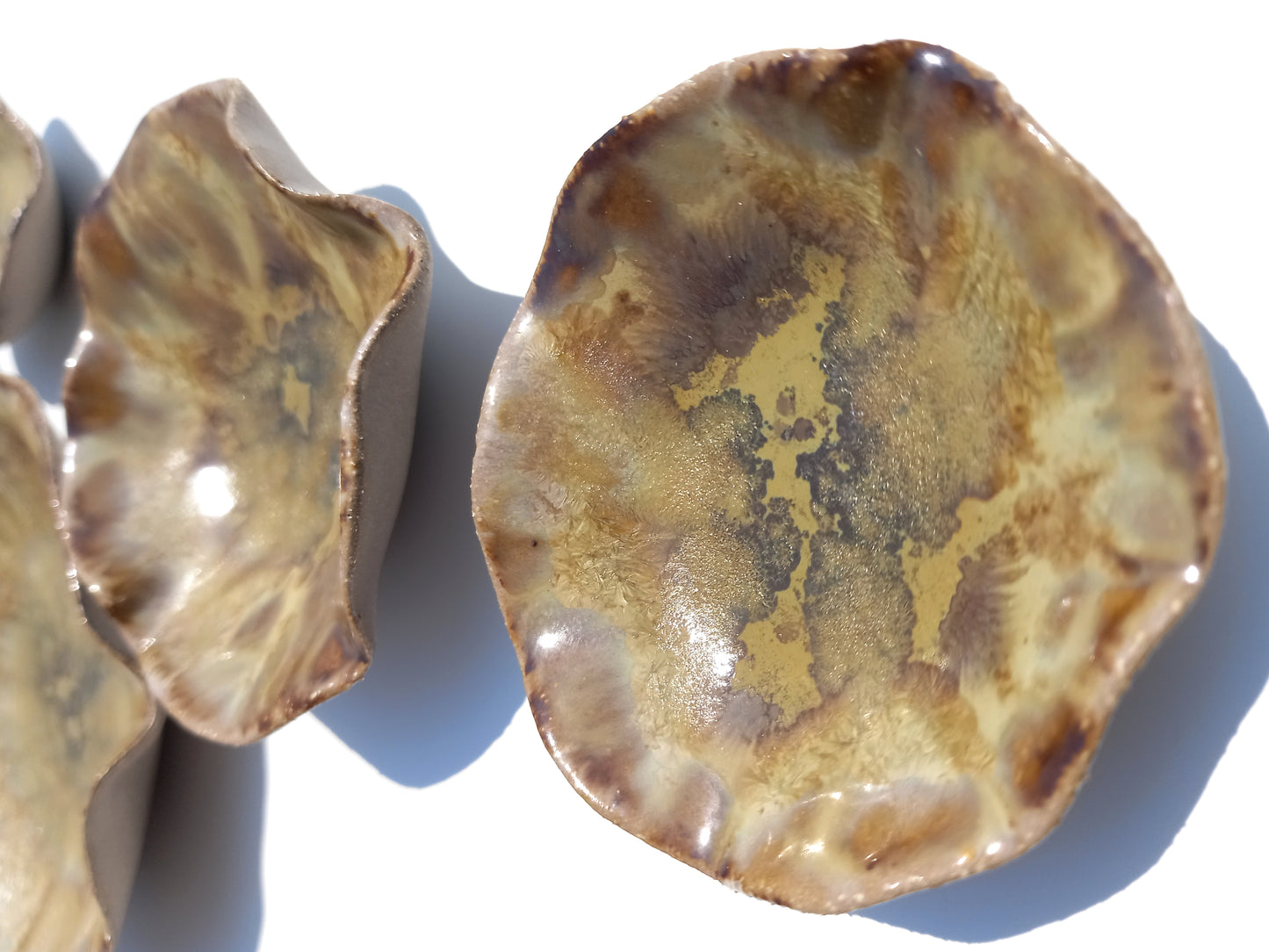 Ochre Porcelain Art Sculpture: Amber Ceramic Wall Decor, Made to Order