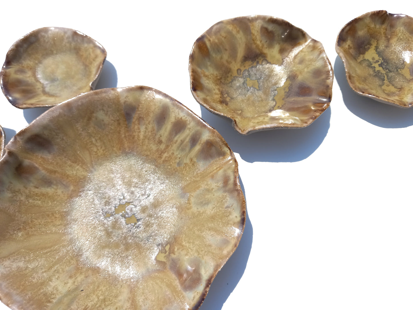 Ochre Porcelain Art Sculpture: Amber Ceramic Wall Decor, Made to Order