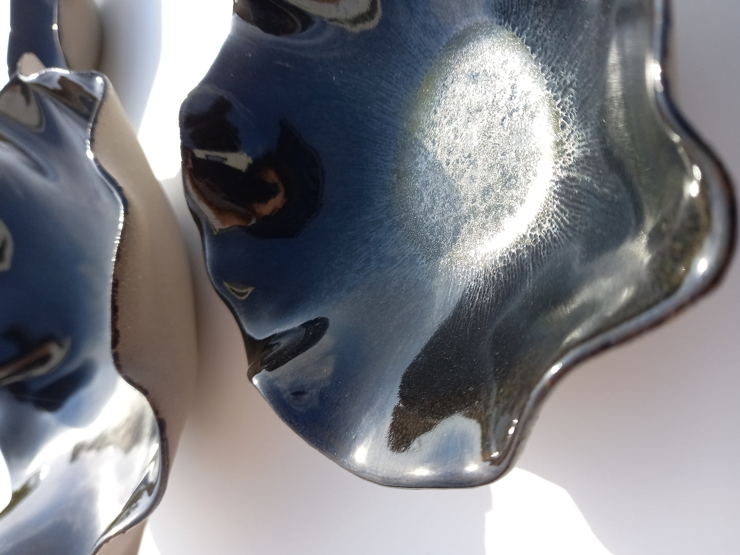 Obsidian Black Porcelain Art Sculpture: Handmade Ceramic Wall Decor, Made to Order