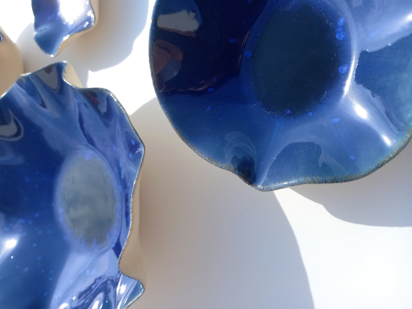 Cobalt Blue Porcelain Art Sculpture: Ceramic Wall Decor, Made to Order