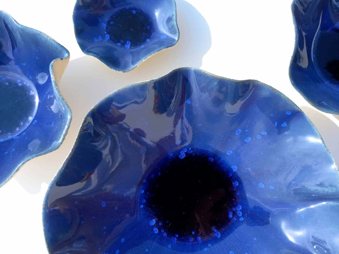 Cobalt Blue Porcelain Art Sculpture: Ceramic Wall Decor, Made to Order