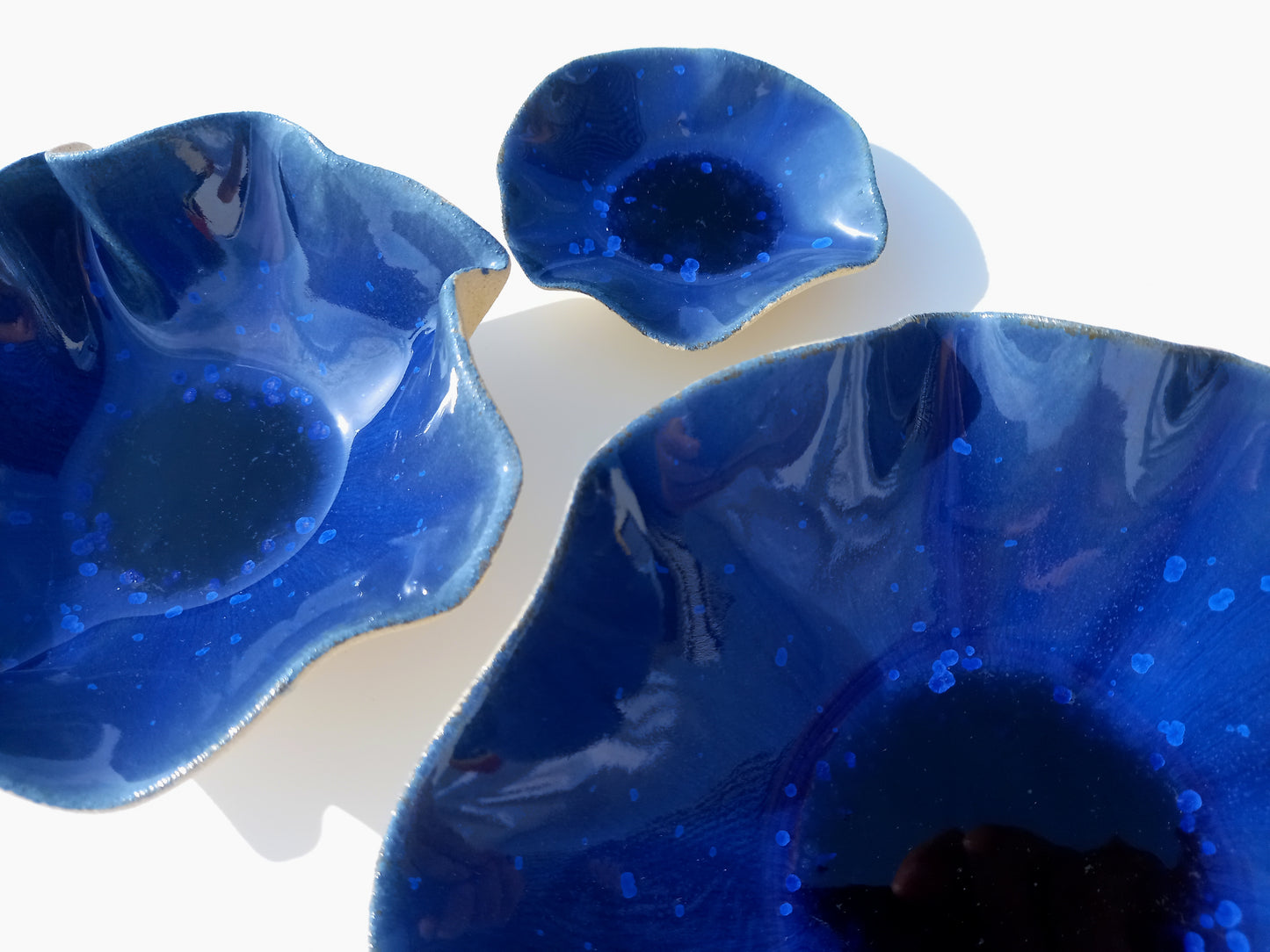 Cobalt Blue Porcelain Art Sculpture: Ceramic Wall Decor, Made to Order