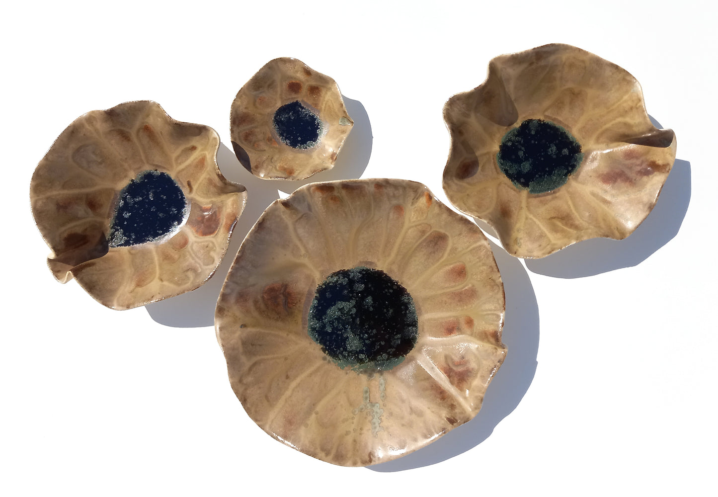 Amber Ochre and Honey Porcelain Art Sculpture: Ceramic Wall Decor, Made to Order