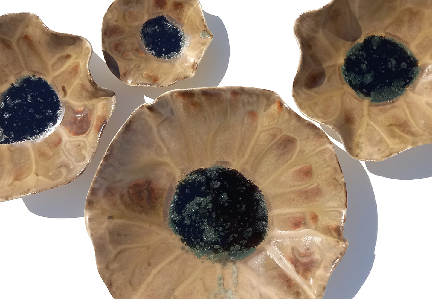 Amber Ochre and Honey Porcelain Art Sculpture: Ceramic Wall Decor, Made to Order