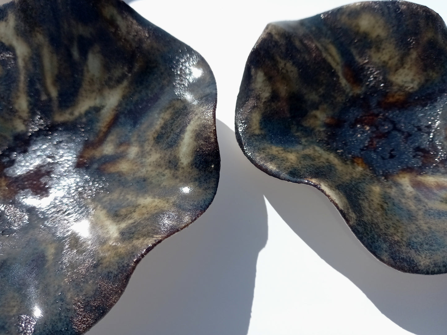 Dark Olive Green and Black Ceramic Wall Art: Art Installation Sculpture, Made to Order