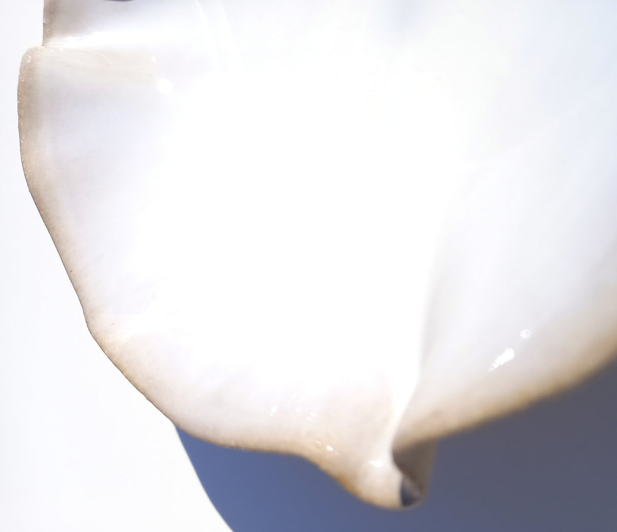 Milky White Stoneware Art Sculpture: Eggshell Ceramic Wall Decor, Made to Order