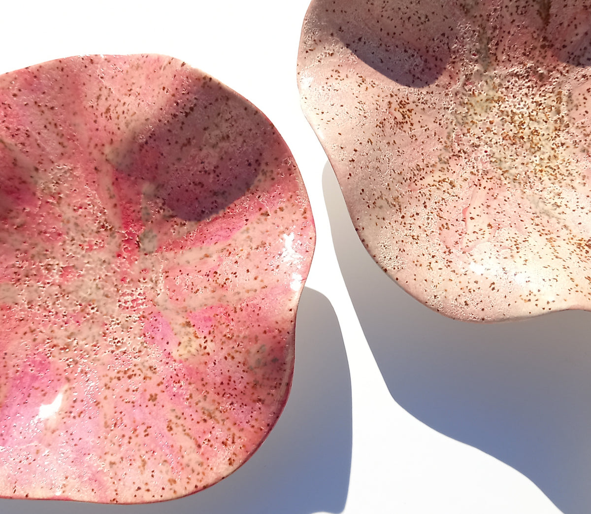 Dusty Rose and Blush Pink Ceramic Wall Art: Art Installation Sculpture, Made to Order