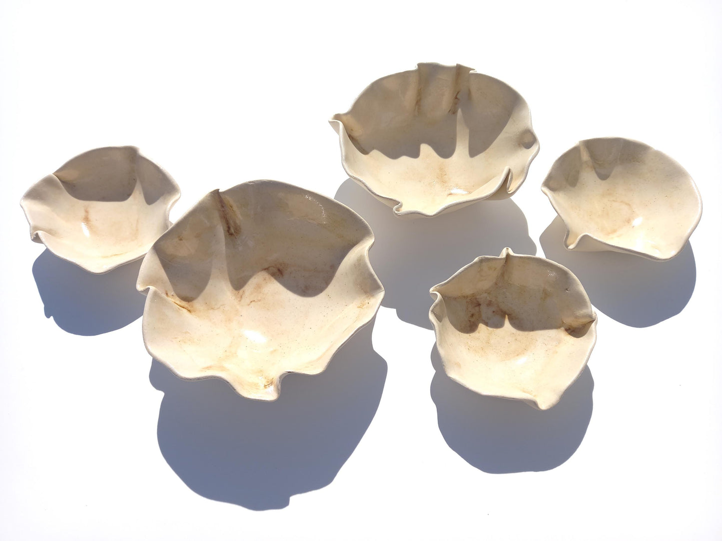 Ivory Bone Porcelain Tulip Wall Art Sculpture Set - Made to Order