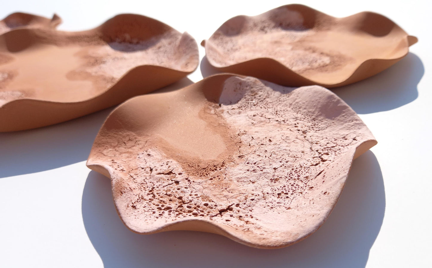 Beige & Terracotta Wall Art - Ceramic Wall Sculpture - Modern Decorative Tiles - Made to Order