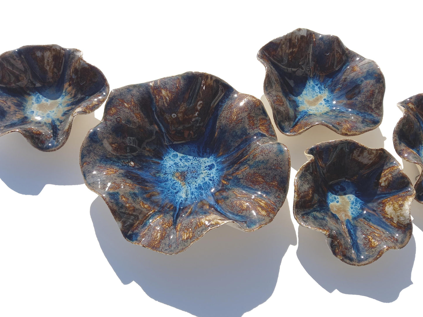 Large Blue Ceramic Wall Art - Ocean Inspired Installation - Minimalist Sculpture - MADE TO ORDER