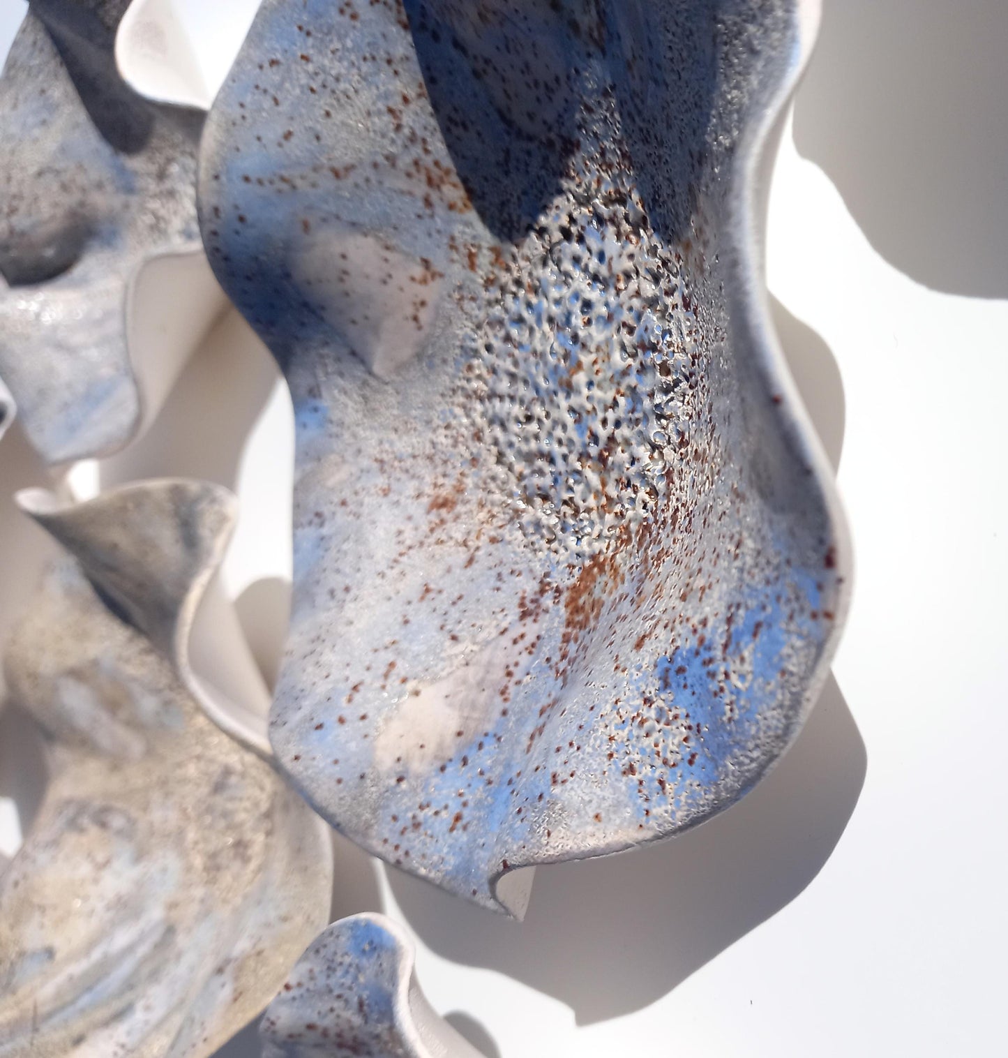 Blue Ceramic Wall Art: Art Installation Sculpture, Made to Order