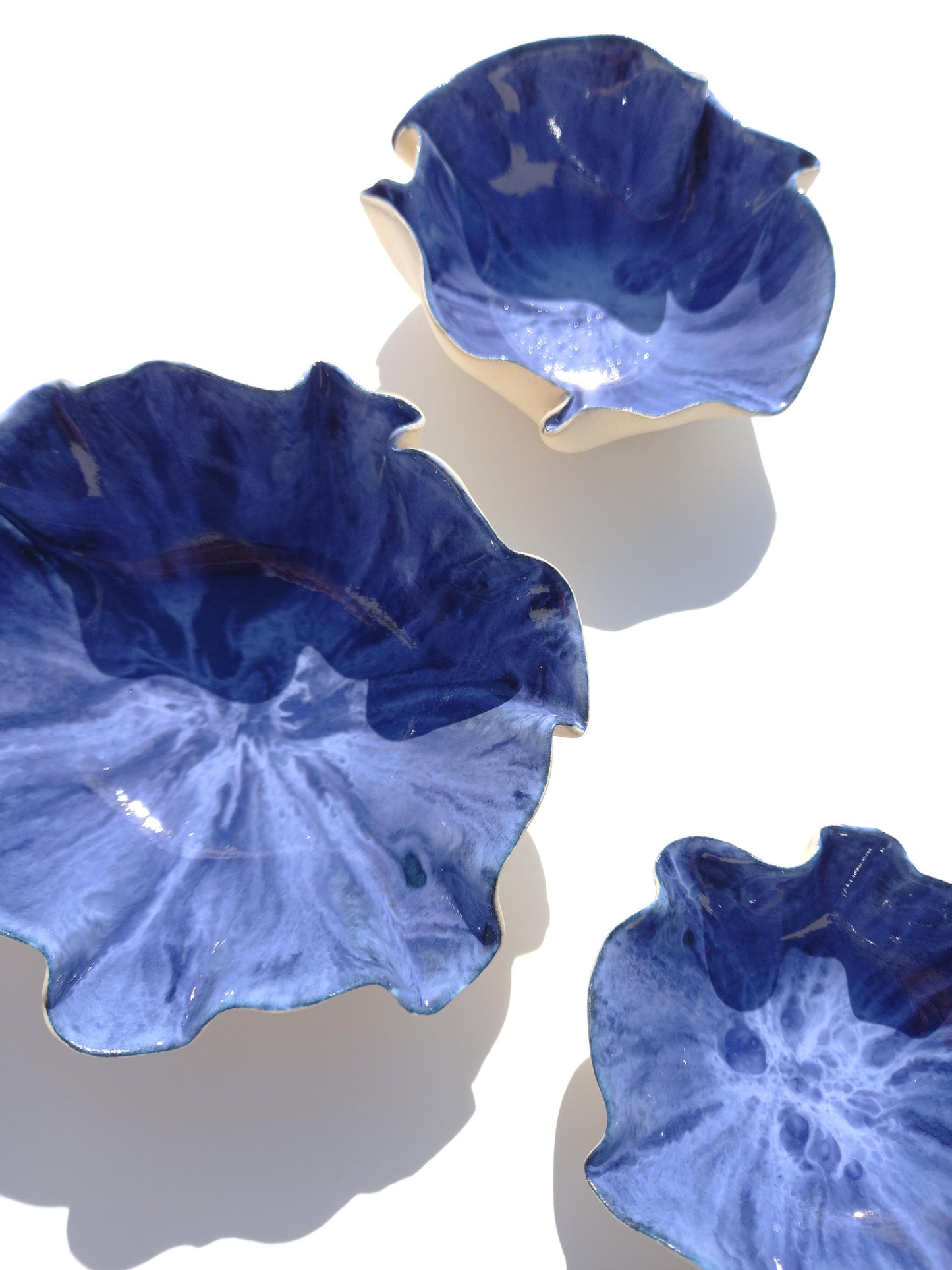 Large Blue Porcelain Wall Art - Ceramic Installation - Minimalist Sculpture - MADE TO ORDER