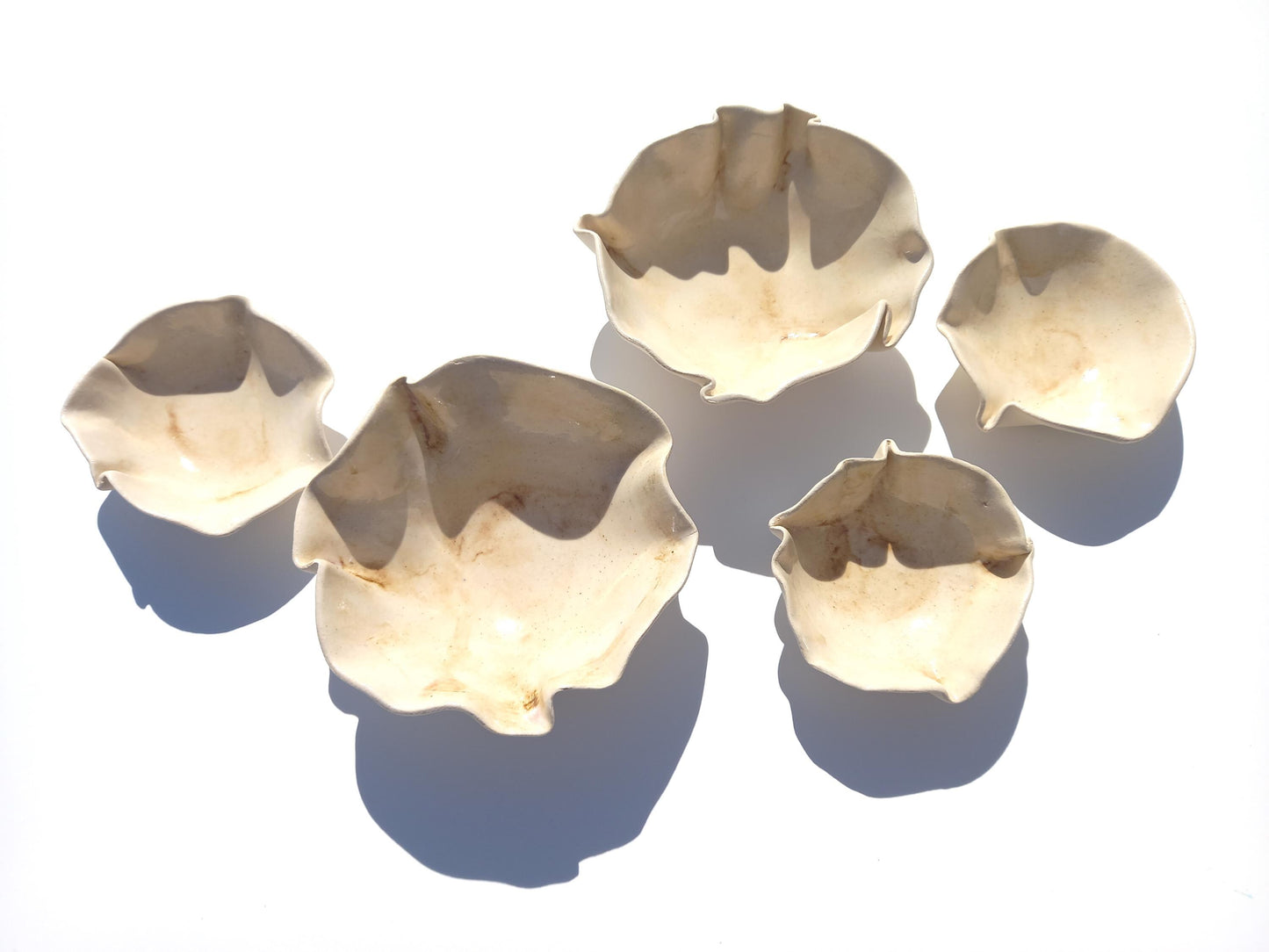Ivory Bone Porcelain Tulip Wall Art Sculpture Set - Made to Order
