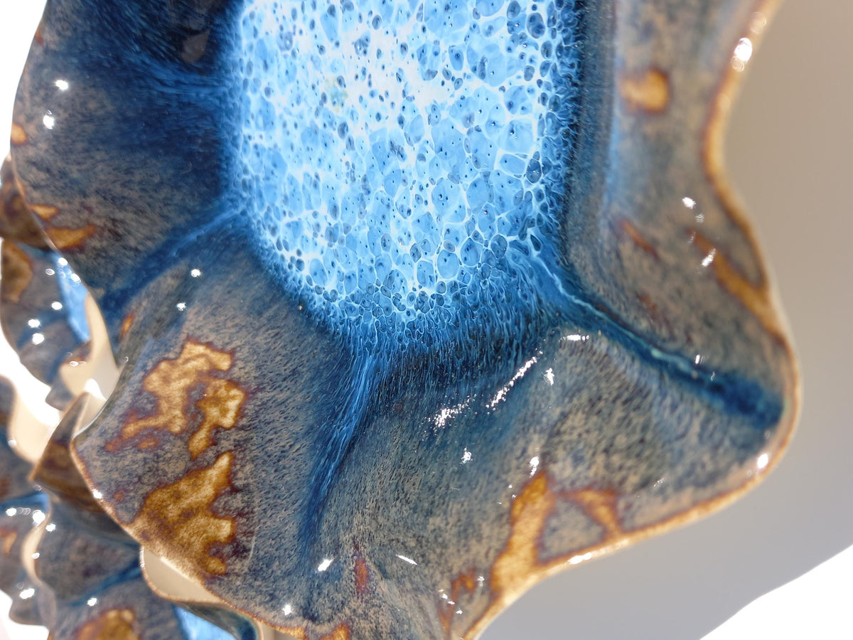 Blue Porcelain Wall Art Sculpture Set - Ocean Inspired, Made to Order